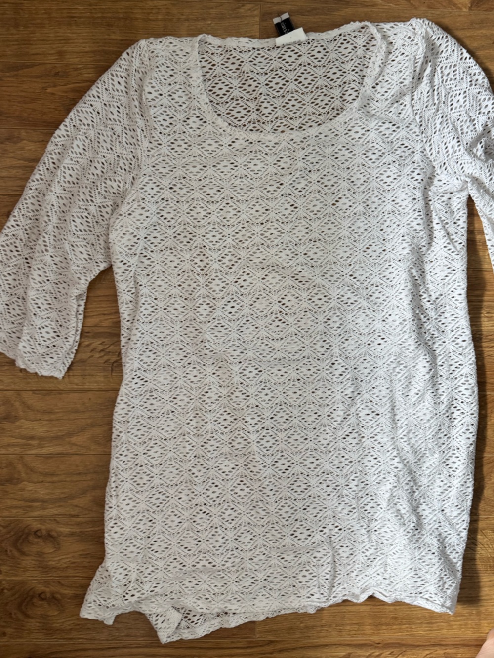 Miraclesuit White Crochet Swim Coverup